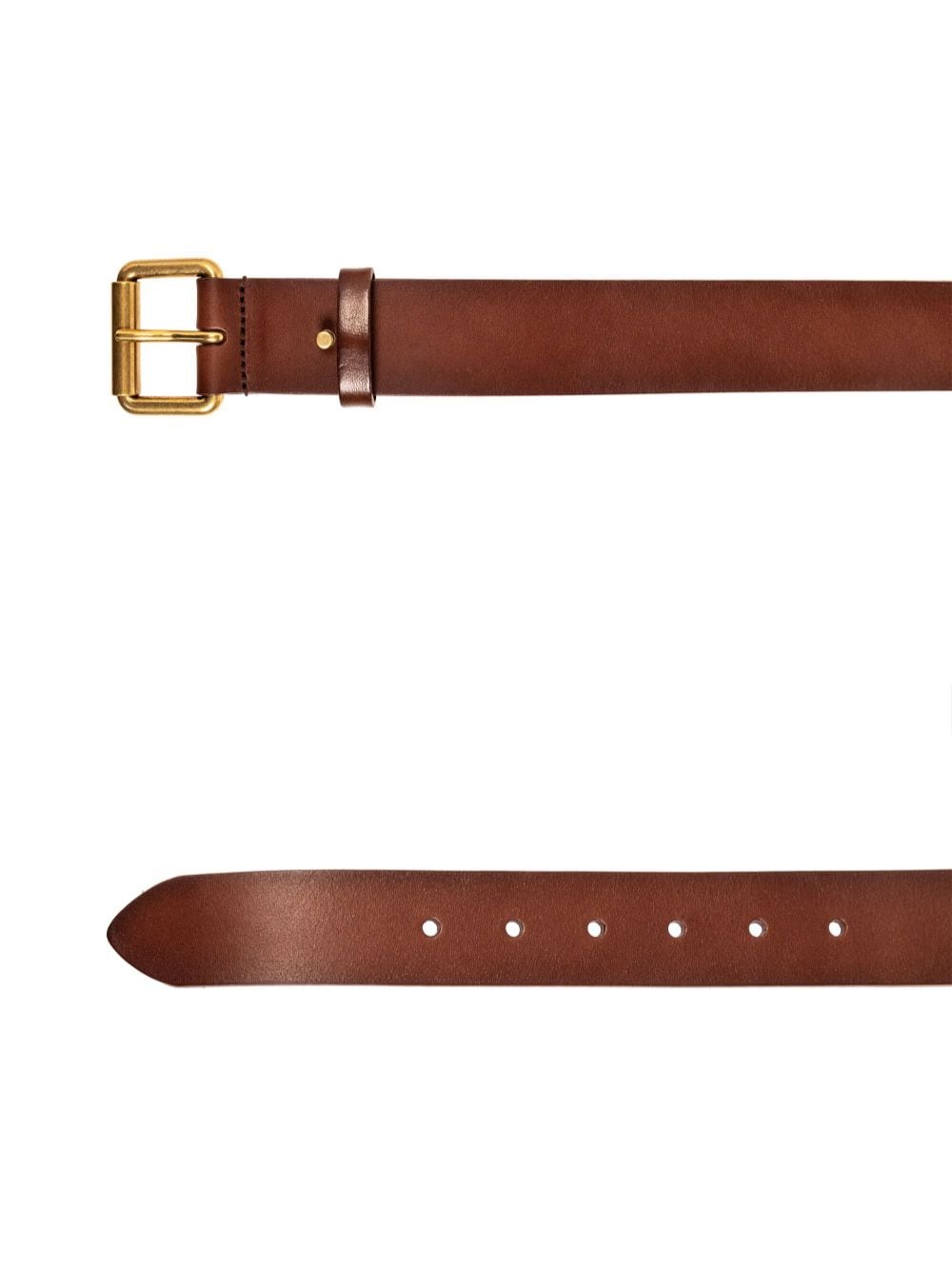 Saint Laurent buckle leather belt - Bruin