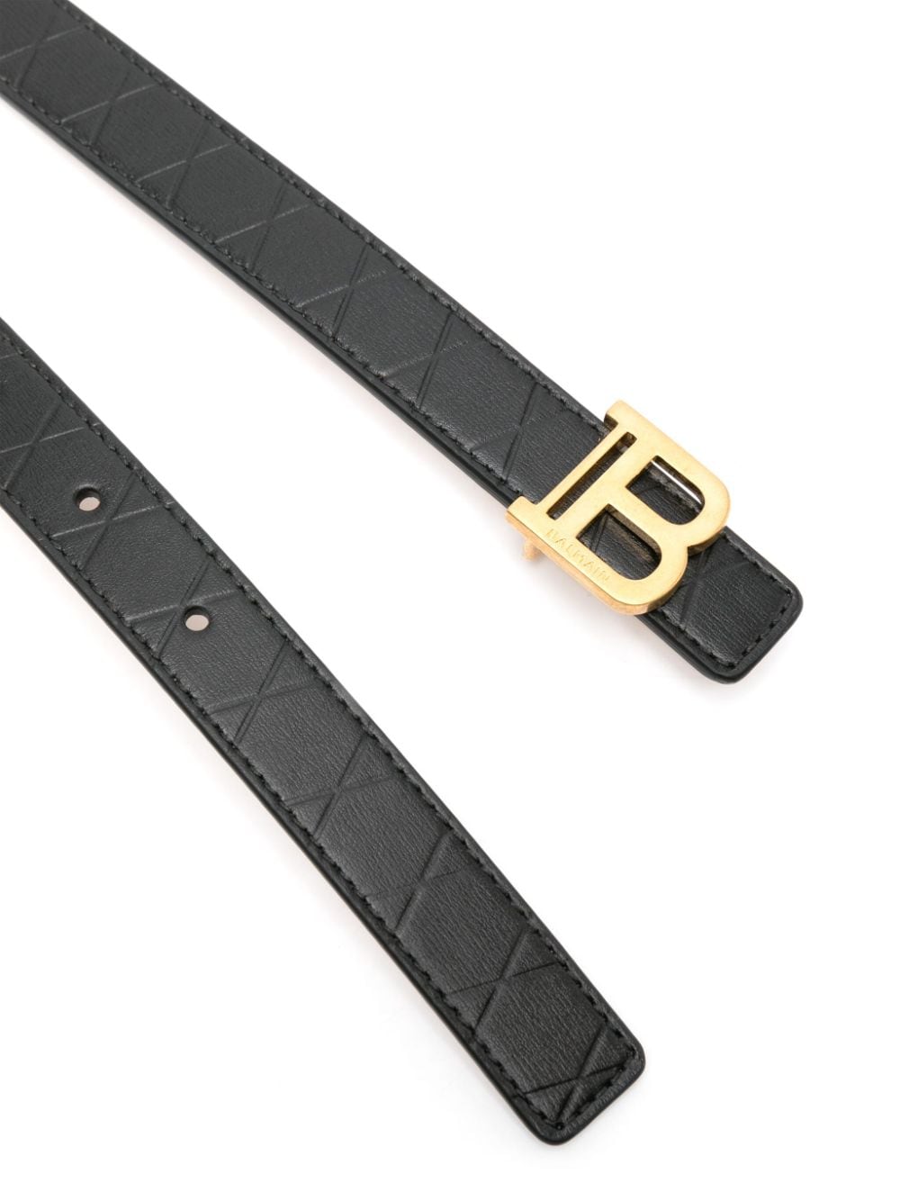 Balmain B-buckle leather belt - Zwart