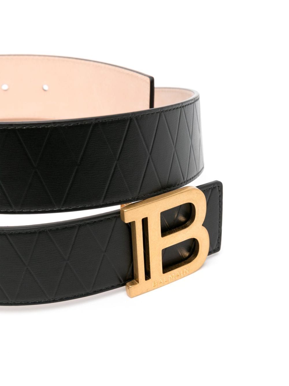 Balmain B-buckle leather belt - Zwart