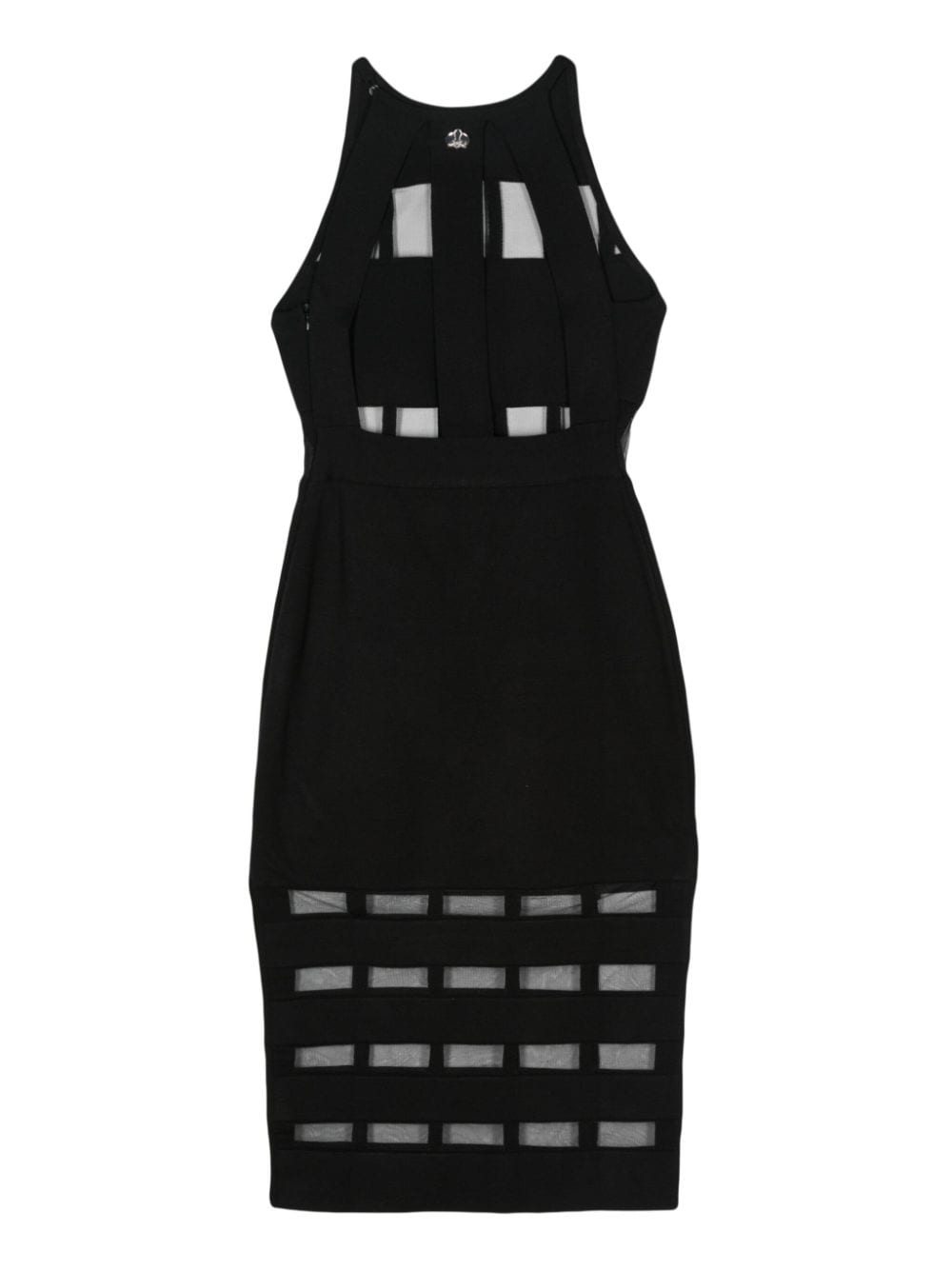 Genny Semi-doorzichtige midi-jurk - Zwart