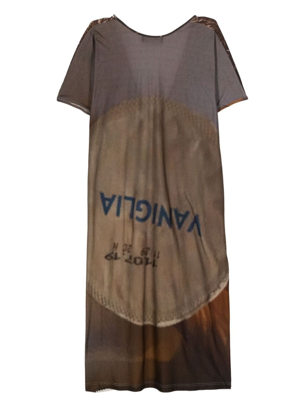 Barbara Bologna Midi-jurk met grafische print - Bruin