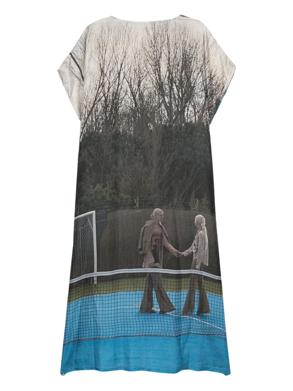 Barbara Bologna Midi-jurk met grafische print - Grijs