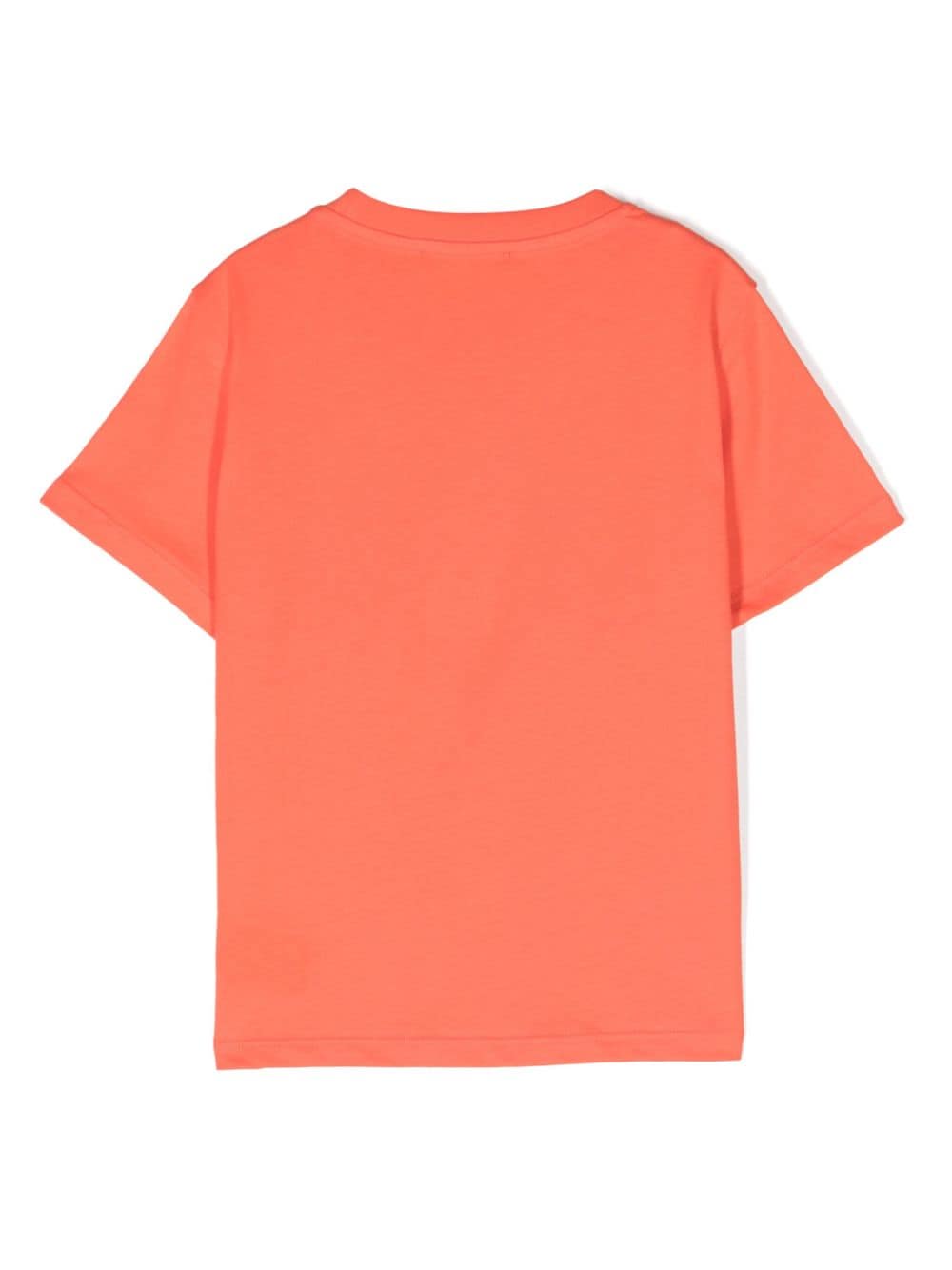 Balmain Kids Katoenen T-shirt met logoprint - Oranje