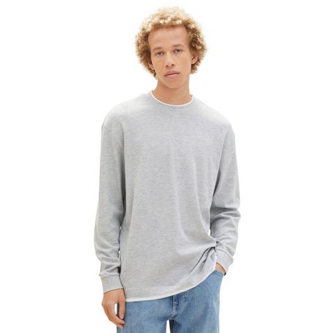 TOM TAILOR Denim Kurzarmshirt relaxed two in one longsleeve
