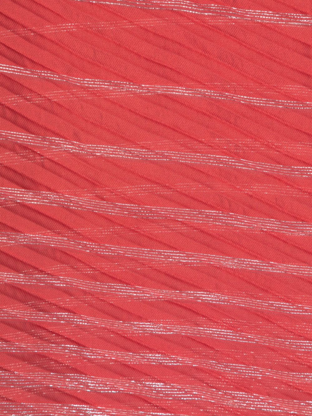 Emporio Armani striped pleated scarf - Rood