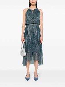 Maje Midi-jurk met plissé-effect - Blauw