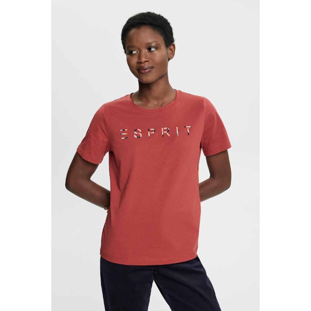 Esprit T-shirt met korte mouwen en print vooraan