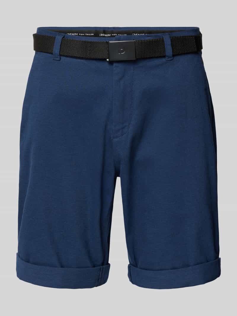 TOM TAILOR Denim Bermudas regular chino shorts with belt