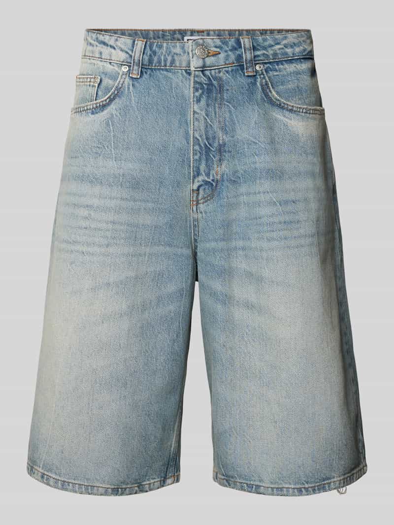 REVIEW Korte jeans in used-look met steekzakken