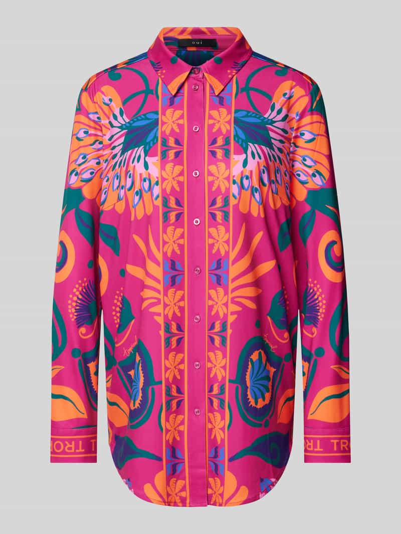 Oui Blouse met all-over print
