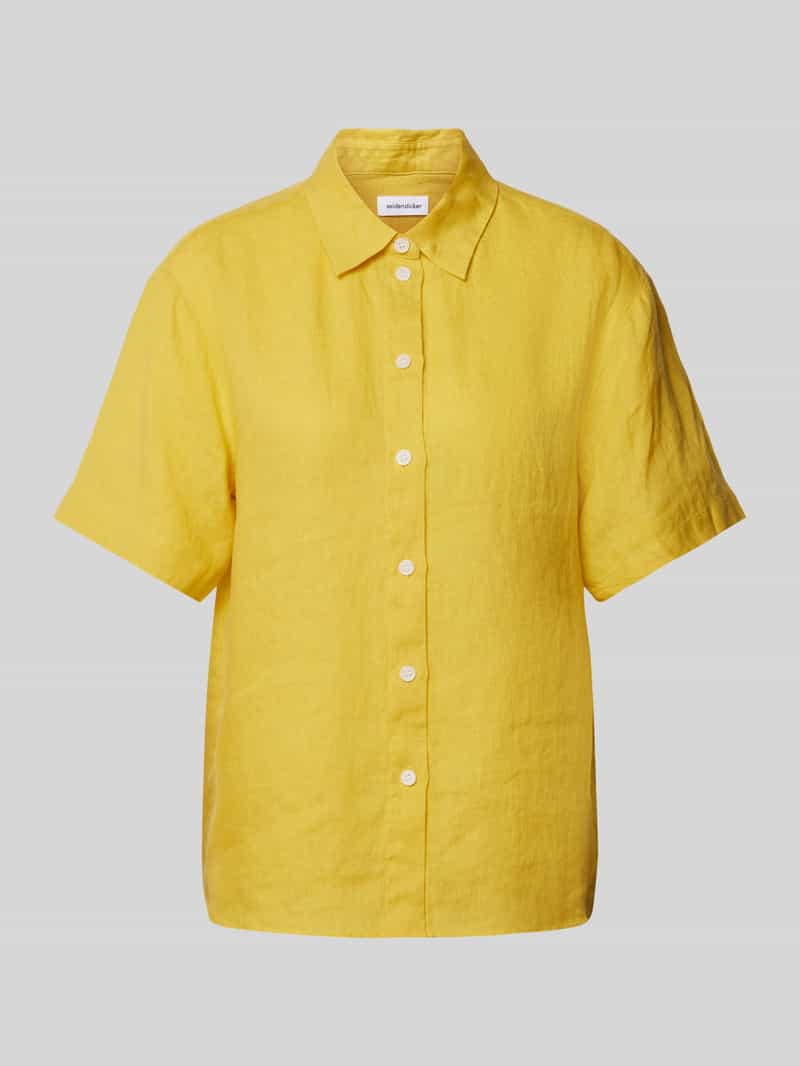 Seidensticker Linnen blouse met 1/2-mouwen, model 'Washer!'