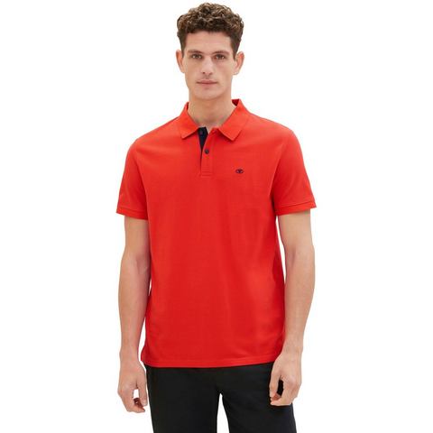 TOM TAILOR T-Shirt basic polo with contrast