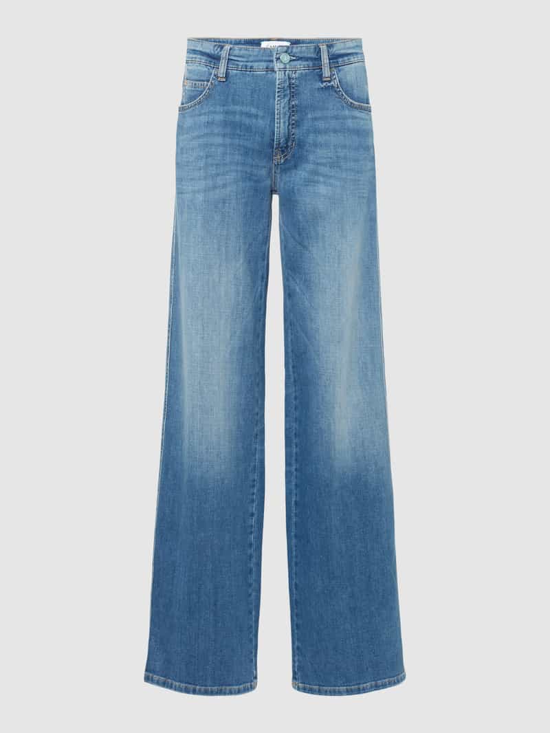 CAMBIO Wide fit jeans met knoop- en ritssluiting, model 'AIMEE'