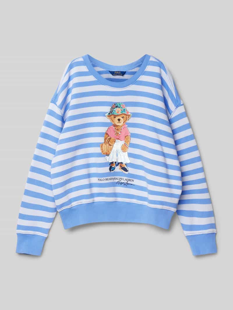 Polo Ralph Lauren Teens Sweatshirt met streepmotief en motiefprint
