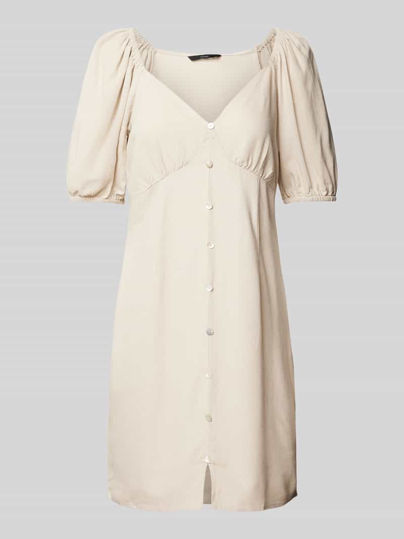 Vero Moda Midi-jurk van een mix van viscose en linnen, model 'MYMILO'