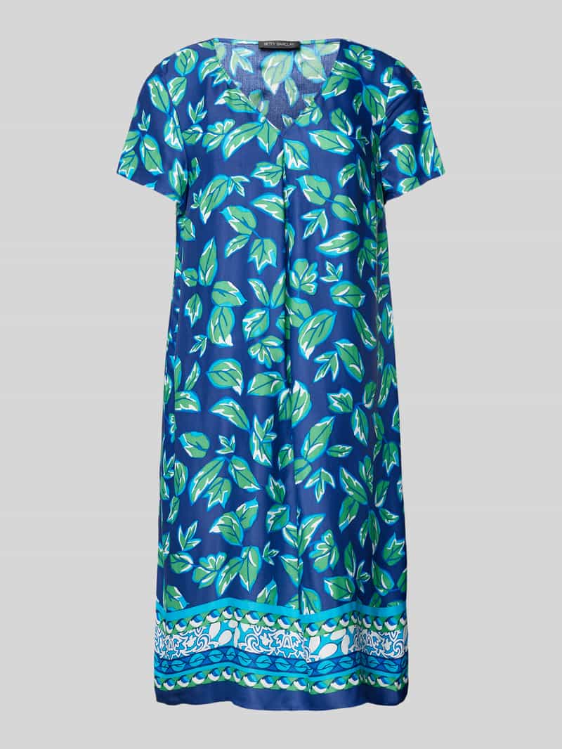 Betty Barclay Knielange jurk van viscose met een all-over motiefprint