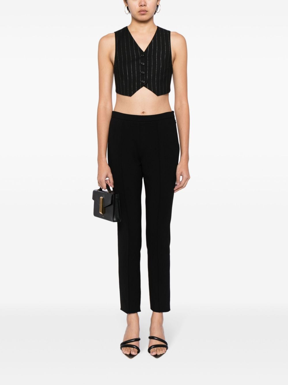 Hermès Pre-Owned Pantalon met toelopende pijpen - Zwart