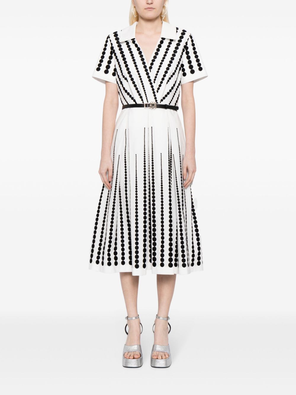 Elie Saab Midi-jurk met borduurwerk - Wit