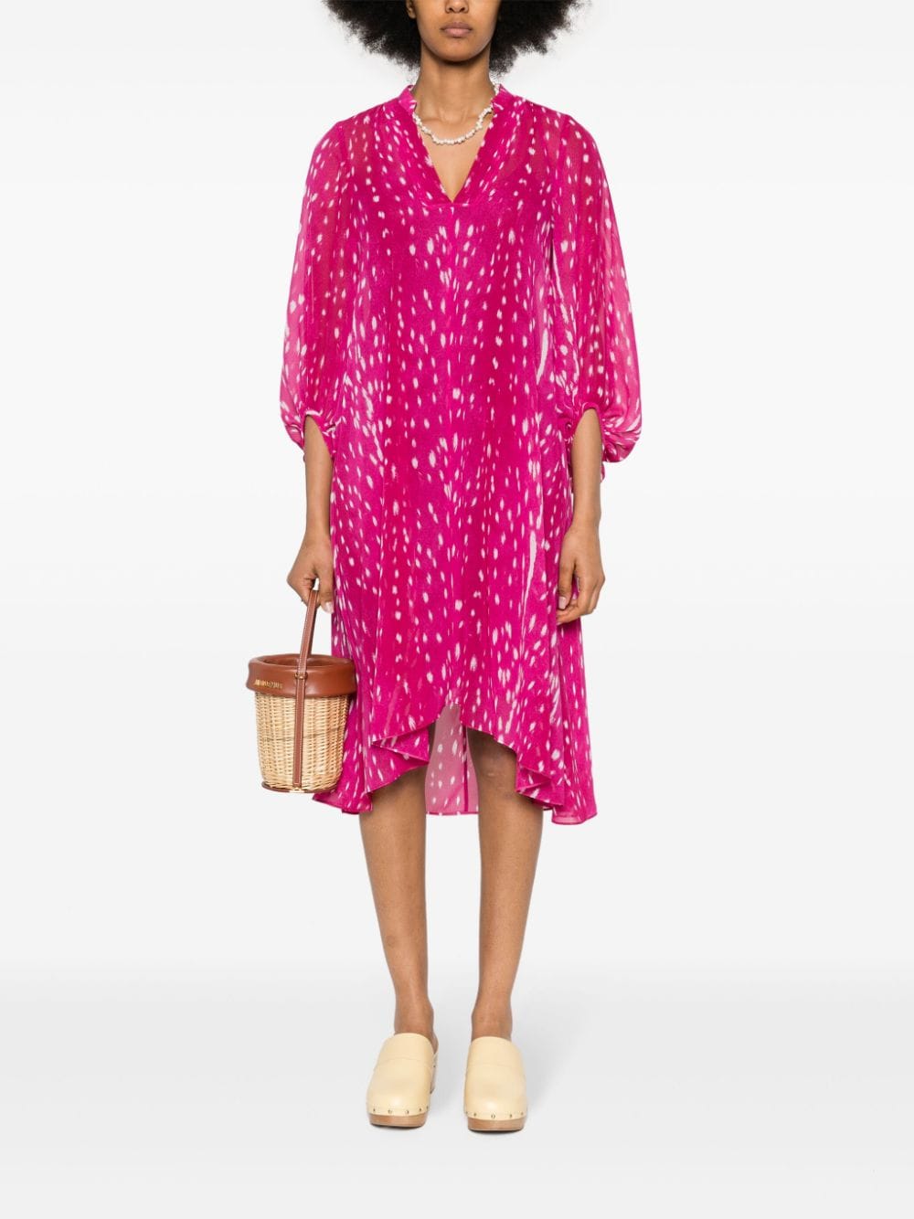 DVF Diane von Furstenberg Midi-jurk - Roze