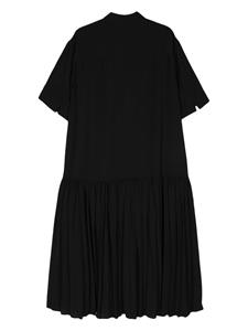 Jil Sander Crêpe midi-jurk met borduurwerk - Zwart