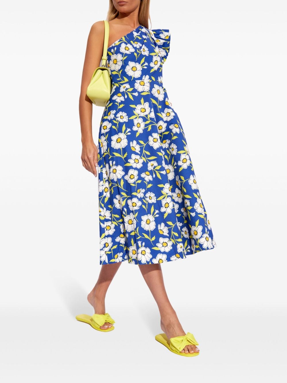 Kate Spade floral-print midi dress - Blauw