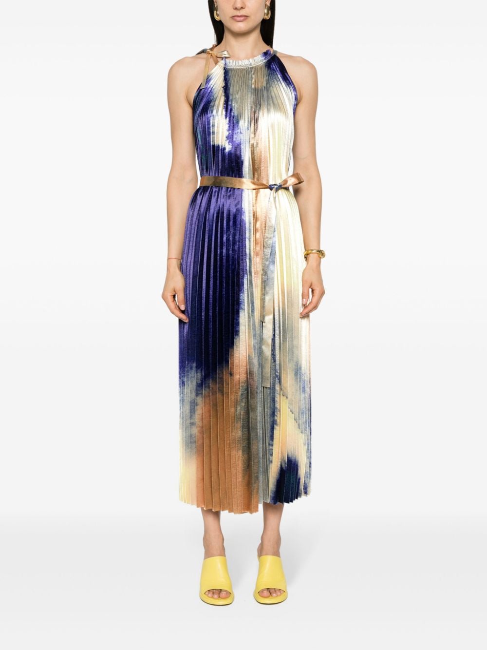 Ulla Johnson Midi-jurk met print - Geel