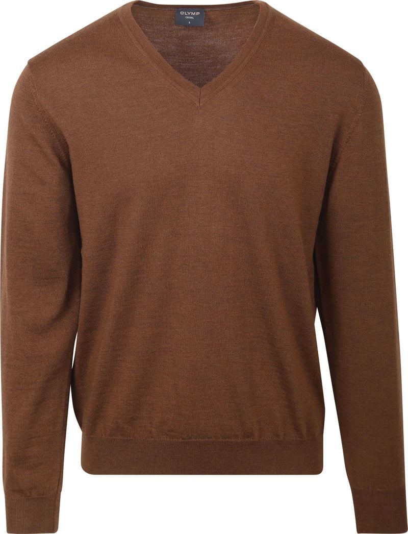 Olymp Casual Pullover Wolle Braun