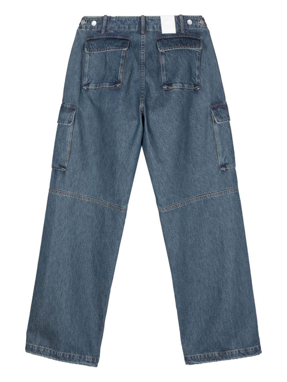 Coperni Cargo jeans met wijde pijpen - Blauw