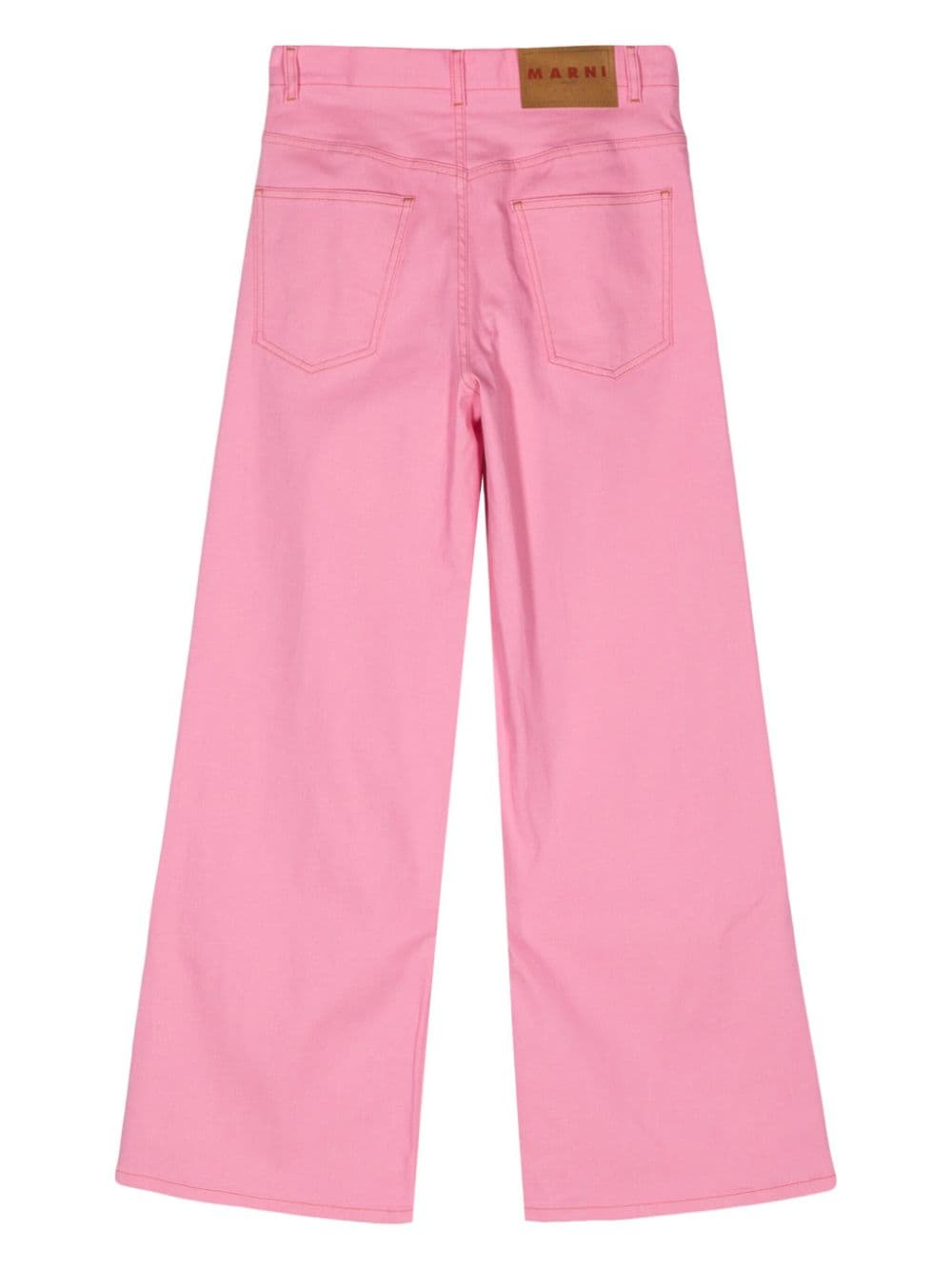 Marni High waist jeans met wijde pijpen - Roze