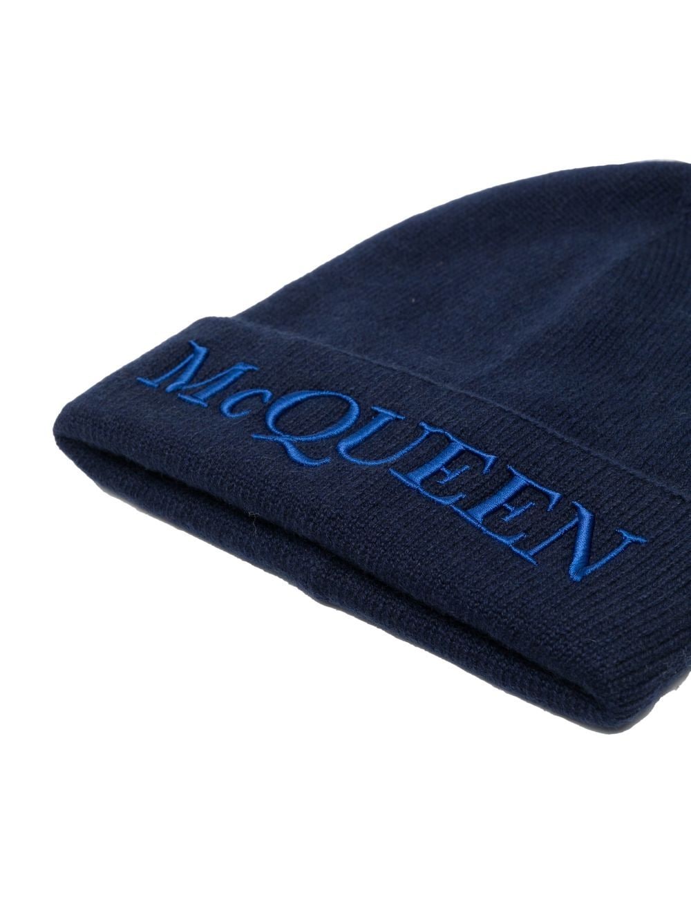 Alexander McQueen Muts met geborduurd logo - Blauw