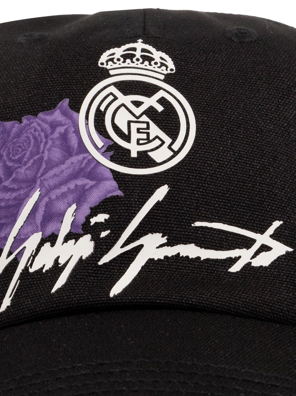 Y-3 x Real Madrid logo-appliqué cap - Zwart
