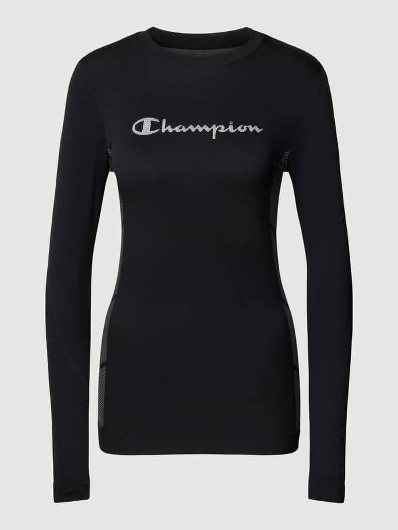 Champion Shirt met lange mouwen en labelstitching, model 'ENTRY LEVEL'