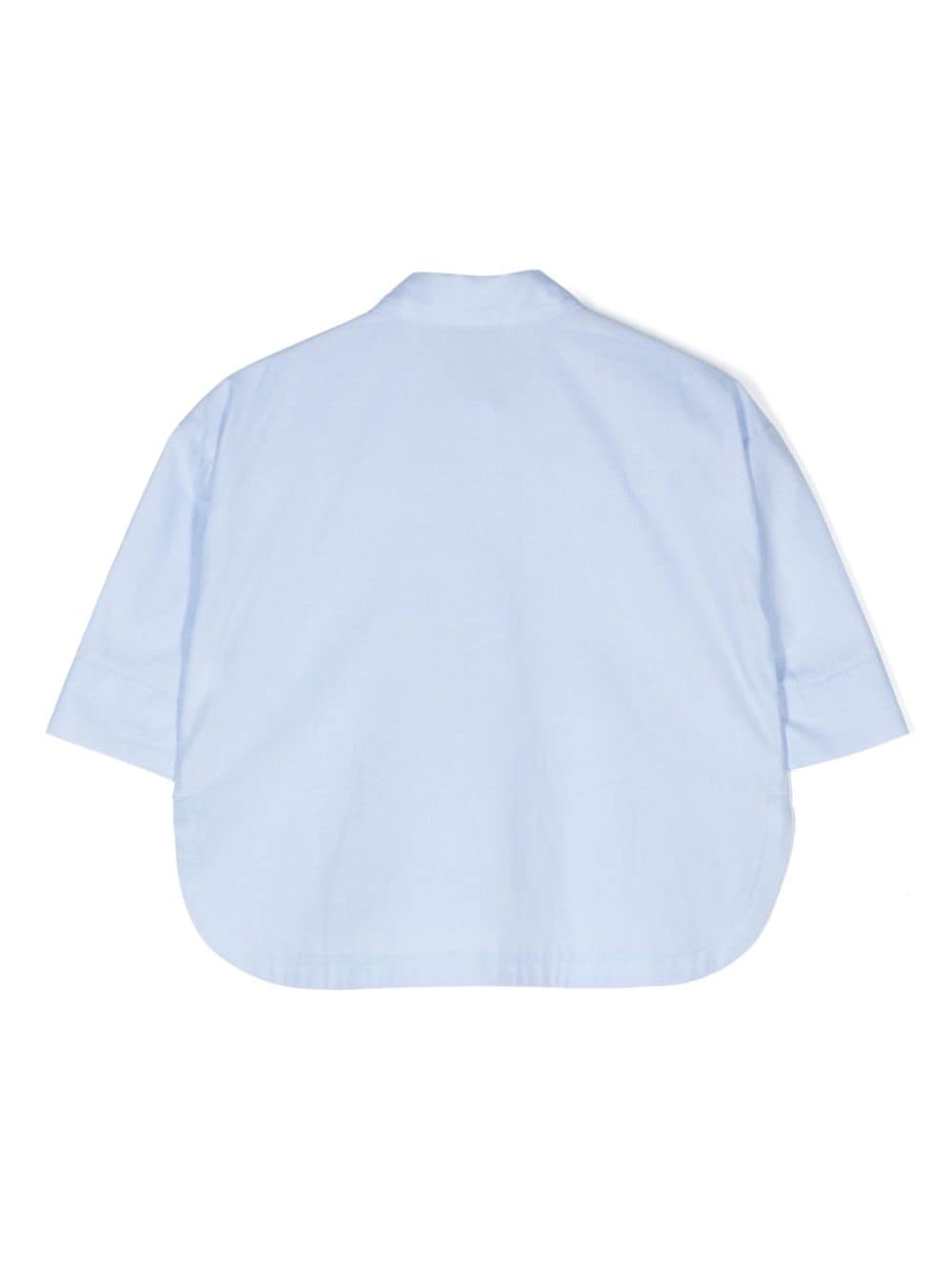 Fay Kids Shirt met geborduurd logo - Blauw