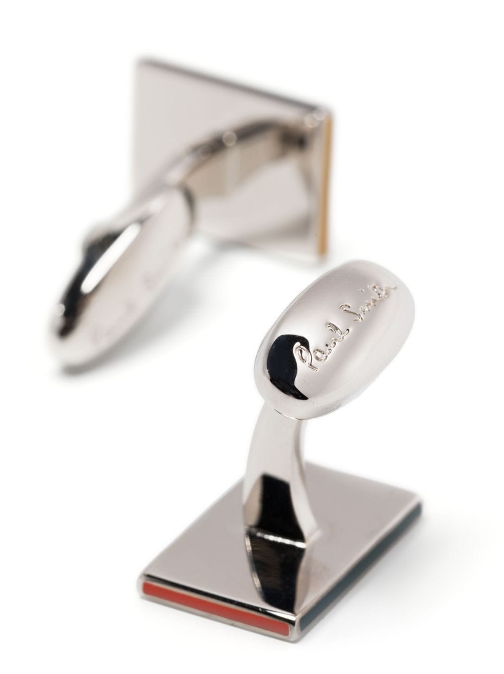 Paul Smith Manchetknopen met gegraveerd logo - Zilver