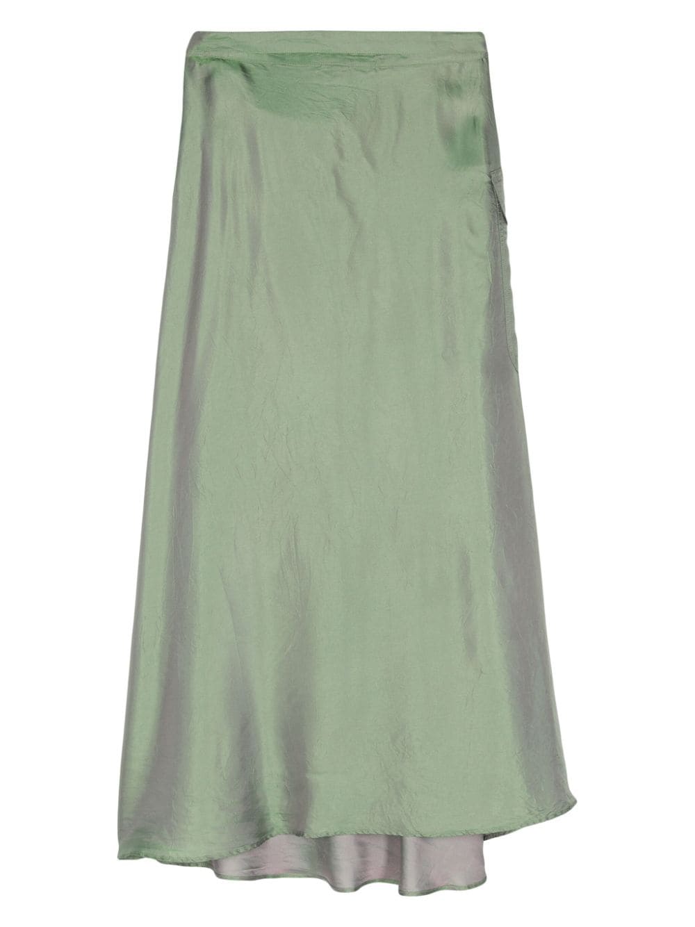 ASPESI metallic wrap midi skirt - Groen