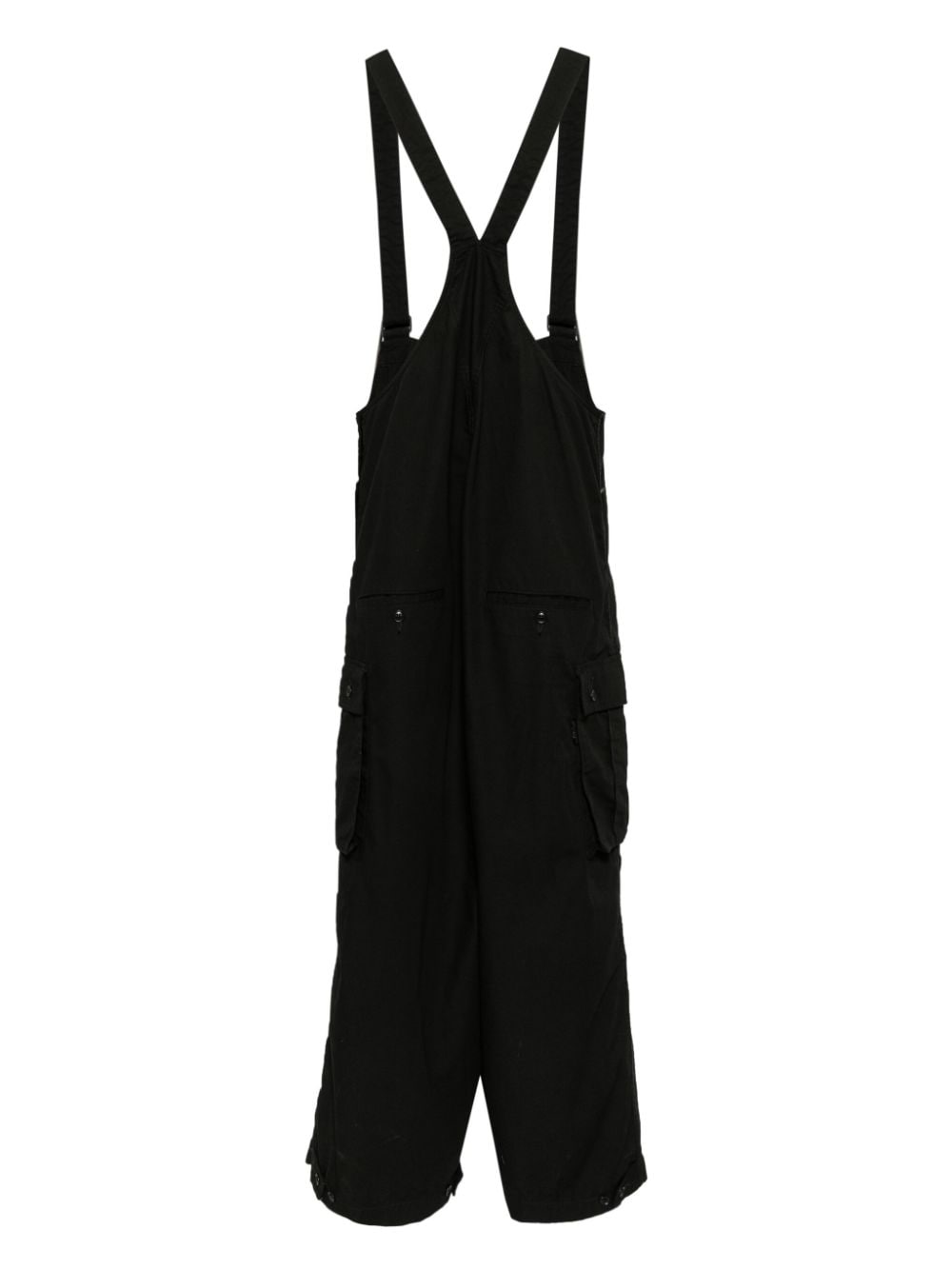 Yohji Yamamoto straight-leg cotton jumpsuit - Zwart