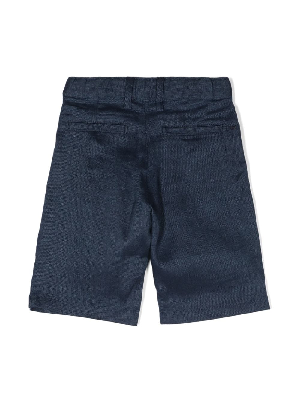 Emporio Armani Kids linen-blend smart shorts - Blauw