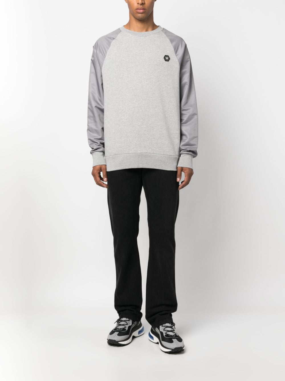 Philipp Plein Sweater met logoprint - Grijs