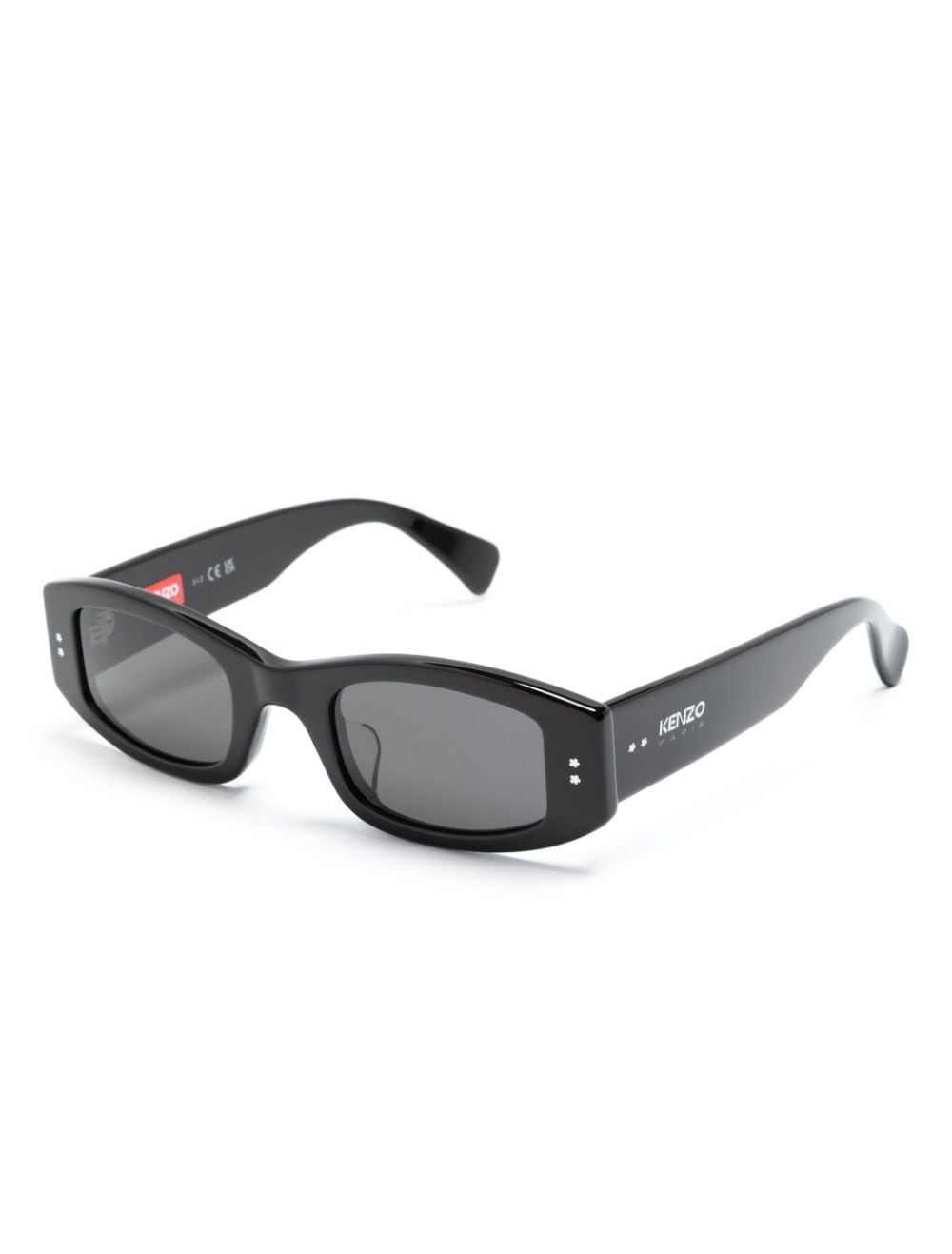 Kenzo KZ40166U zonnebril met rechthoekig montuur - Zwart