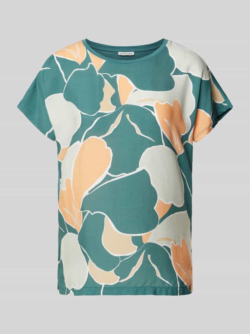 TOM TAILOR Kurzarmshirt T-shirt fabric mix printed
