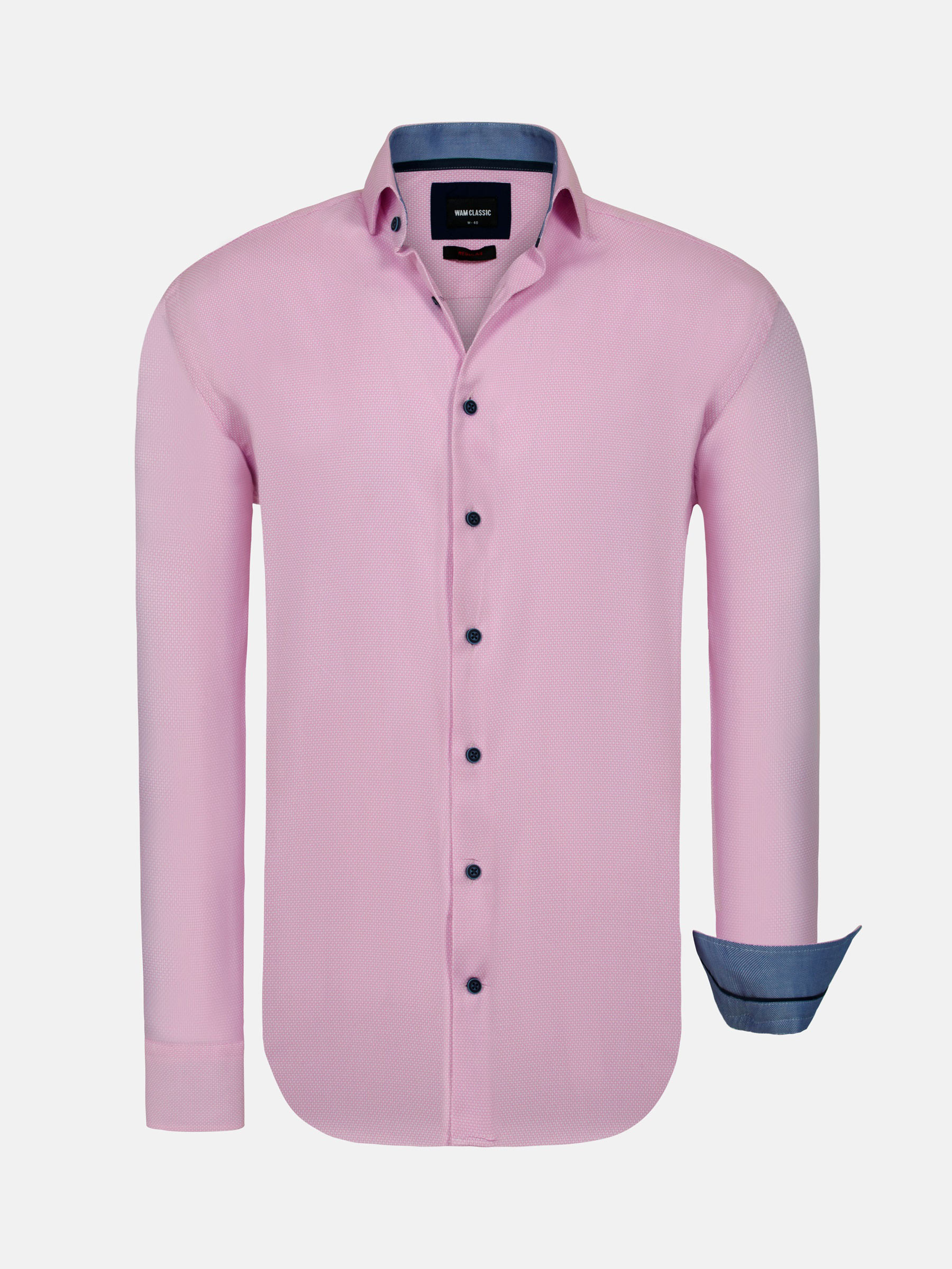 WAM Denim Bentley Regular Fit Pink  Overhemd-