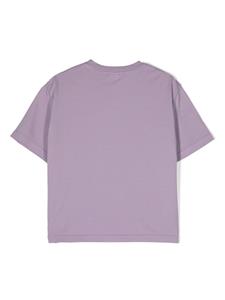 Aspesi Kids T-shirt met geborduurd logo - Paars