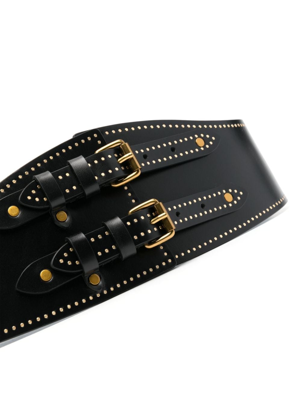 ISABEL MARANT Riccia leather belt - Zwart