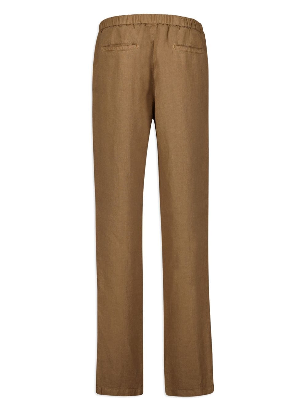 Boglioli straight-leg linen trousers - Bruin