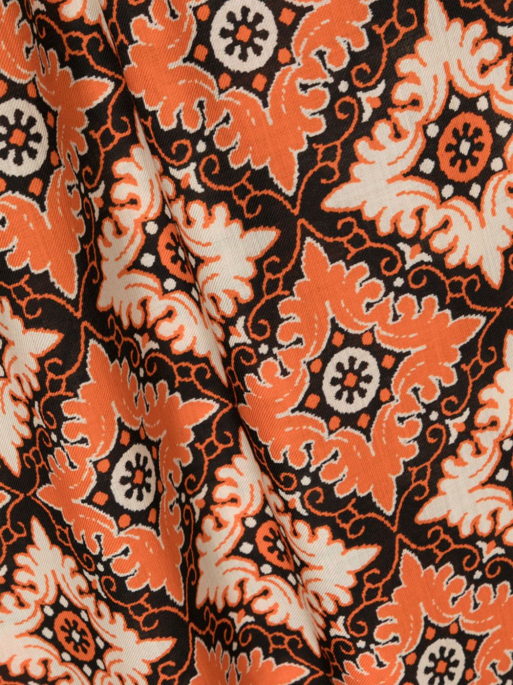 ETRO Sjaal met franjes - Oranje