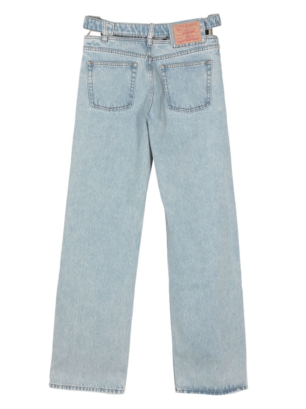 Y/Project Jeans met wijde pijpen en ceintuur - Blauw
