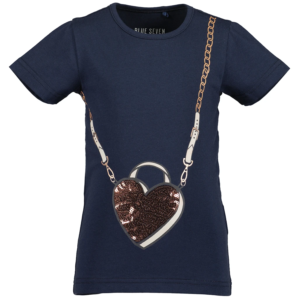 Blue Seven-collectie T-shirt Hearts (night blue)