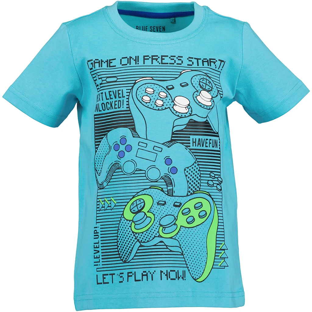 Blue Seven-collectie T-shirt GameDay (cyan orig)