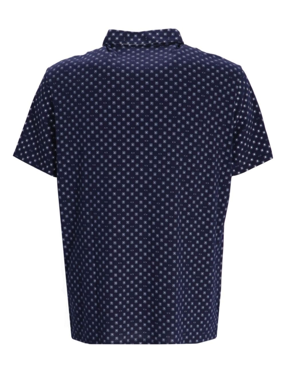 Armani Exchange Poloshirt met geometrisch patroon - Blauw