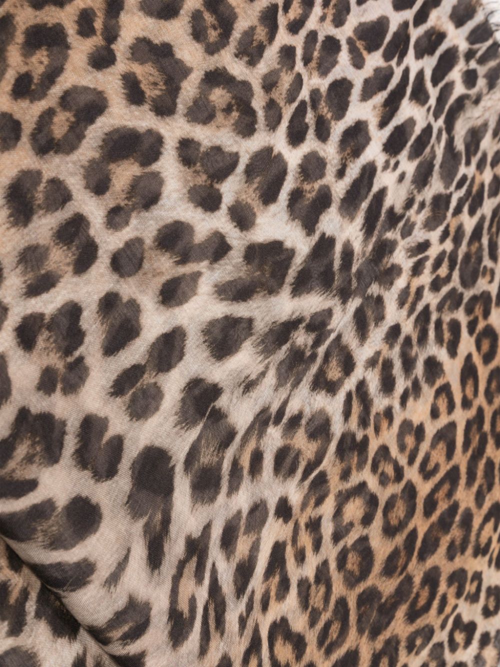 Faliero Sarti Tigrotta sjaal met luipaardprint - Bruin
